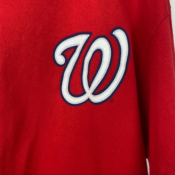 Washington Nationals MLB Jayson Werth #28 Red T Shirt Crew Neck Mens XL BASEBALL - Picture 6 of 12